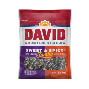 yő1000~OFFN[|zfCrbh XC[gXpCV[ [Xg W{ Ђ܂̎ 149g(5.25 oz) 12 pbN DAVID Seeds Sweet and Spicy Salted and Roasted Sunflower Seeds, 5.25 OZ, 12 Pack y񂹏