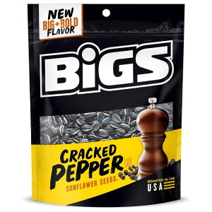 yő1000~OFFN[|zBIGS NbNhybp[Tt[V[h Pgth[XibN 151g ܁i12pbNjBIGS Cracked Pepper Sunflower Seeds Keto Friendly Snack 5.35-oz. Bag (Pack of 12) y