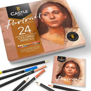 ySiΏہE펞2300~E3800~E41000~OFFN[|z24FMZbg uL Castle Arts Themed 24 Colored Pencil Set in Tin Box perfect ePortraitsf colors. y񂹏izy킹Ĕ
