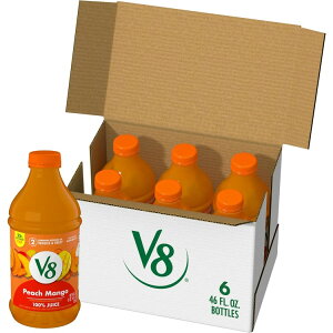 ySiΏہE펞2300~E3800~E41000~OFFN[|zV8 s[` }S[ 100% t[c؃W[X 6{ Peach Mango 100% Fruit and Vegetable Juice, 1360ml 46fl oz Bottle (6 Pack) y񂹏iz