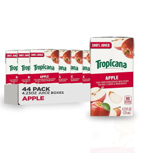 ySiΏہE펞2300~E3800~E41000~OFFN[|zCO gsJ[i 100% W[X {bNX Abv W[X Tropicana 100% Juice Box, Apple Juice, 4.23oz (Pack of 44) y񂹏izy