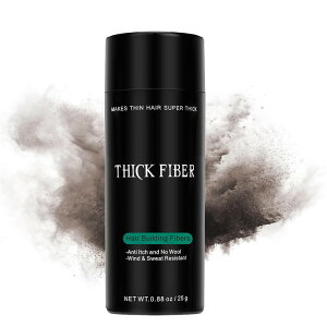 【全品対象・常時2個300円・3個800円・4個1000円OFFクーポン】THICK FIBER ヘアファイバー(ダークブラウン)- 25gボトル THICK FIBER Hair Fibers for Thinning Hair & Bald Spots (DARK BROWN) - 25g【お取り寄せ商品】