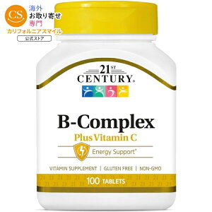 �y�|�C���gUP��1��0��-12��9���z21st Century �r�^�~��B�Q�{�r�^�~��C�z�� �^�u���b�g100�� 21st Century Healthcare B Complex Plus Vitamin C Tablets 100 Count �y�����񂹏��i�z�y���킹�Ĕ��������z