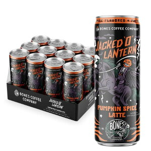 {[YR[q[Jpj[ WbN I ^ e pvLXpCX 325ml (12 pbN) Bones Coffee Company Jacked O' Lantern Latte Pumpkin Spice Flavored 11 Fl Oz (12 Pack) y񂹏izy