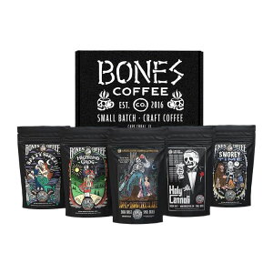 yő1000~OFFN[|z{[YR[q[Jpj[ tFCobgt[o[ TvpbN ҂ (113g A5 pbN) Bones Coffee Company Favorite Flavors Sample Pack Ground Coffee (4 oz, Pack of 5) y