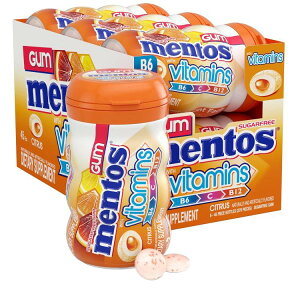 ySiΏہE펞2300~E3800~E41000~OFFN[|zgX r^~K VgX 45{g 6 { Mentos Vitamins Gum Citrus Flavor 45 Count Bottle, 6 Bottles y񂹏izy킹