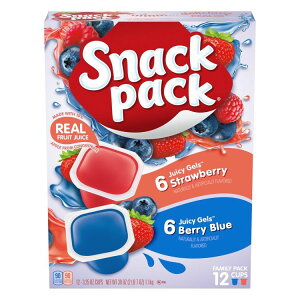 yő1000~OFFN[|zXibNpbN Xgx[x[u[W[V[WF 12 XibNJbv Snack Pack Strawberry & Berry Blue Flavored Juicy Gels, 12 Count Snack Cups y