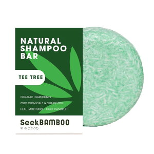 yXߋő勉MAX1040~OFFN[|zV[Nou[ CXVv[o[ eB[c[ 91g Seek Bamboo - Natural Shampoo Bar Tea Tree 3.2oz y񂹏izy킹Ĕz