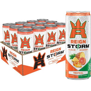 CXg[ gsJ GiW[hN 355ml 12{ REIGN Storm, Tropical, Energy Drink, 12 Fl Oz (Pack of 12) y񂹏izy킹Ĕz