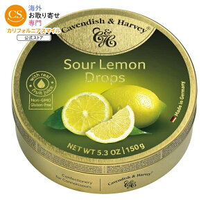 �J�x���f�B�b�V�����n�[�x�C �T���[������ �n�[�h�L�����f�B�h���b�v�X 150g Cavendish & Harvey Sour Lemon Hard Candy Drops 5.3 Ounce Tin �y�����񂹏��i�z