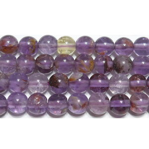 ルートアメジスト 丸玉 6mm B  ※ 天然石 天然石ビーズ パワーストーン 1粒売り バラ売り 1玉販売 【クーポン対象】【39ショップ】