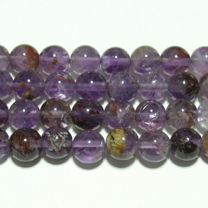 ルートアメジスト 丸玉 8mm B  ※ 天然石 天然石ビーズ パワーストーン 1粒売り バラ売り 1玉販売 【クーポン対象】【39ショップ】
