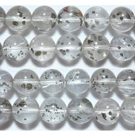 パイライトインクォーツ 丸玉 10mm A+　　※ 天然石 天然石ビーズ パワーストーン 1粒売り バラ売り 1玉…