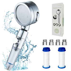 シャワーヘッド マイクロナノバブル 増圧 80%節水 塩素除去 3段階モード 分解掃除可 節水 高水圧 低水圧 360°調節 首振り 手元止水 ミスト しゃわーへっど 肌ケア 髪ケア 極細水流 取り付け簡