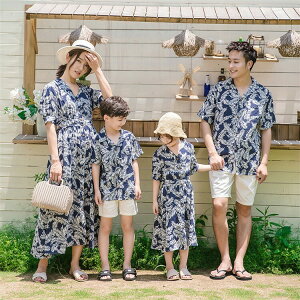 親子 ペアルック アロハ シャツ ペアtシャツ 花柄 ハワイ 旅行 リンクコーデ 親子ペア カップル アロハシャツ ワンピース ママ 娘 マキシワンピース 男の子 プ 母の日 キッズ