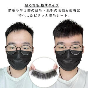 部分ウィッグ 貼るウィッグ 人毛 生え際 貼る増毛 増毛シート 付け毛 メンズ ウィッグ 通気性 薄毛 部分かつら 男女兼用 極薄フィルム ヘアピース 前髪 シール式 ポイントウィッグ M字