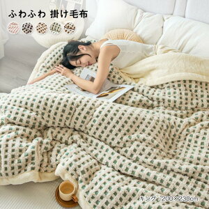 毛布 掛け毛布 フランネル ジャカード ブランケット 2枚合わせ毛布 キング 暖かい 吸湿発熱 ふわふわ 洗える オールシーズン 抗菌・防臭 丸洗いOK 北欧 おしゃれ 秋冬 寝具 新生活200x230cm