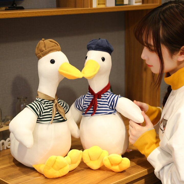 楽天市場 ぬいぐるみ アヒル 鴨 可愛い 動物 人気 子供 柔らかい インテリア 贈り物 置物 彼女 彼氏 おもちゃ 添い寝枕 お誕生日 ギフト 40cm Keiwa