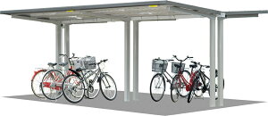 【10倍ポイント実施中】タクボ サイクルポート 自転車置場 屋外 背中合わせタイプ SP203C-K 【埋め込み柱:基本棟:柱間2,750ミリ】【配送のみ】