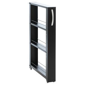 【10倍ポイント実施中】nwl-100k 幅10cm 高さ85cm 黒 隙間 収納 ワゴン