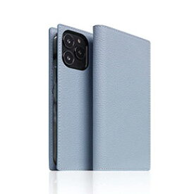 ☆SLG Design Full Grain Leather Case for iPhone 14 Pro パウダーブルー 手帳型 SD24329i14PPB