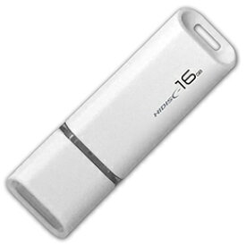 ☆【10個セット】 HIDISC USB 2.0 フラッシュドライブ 16GB 白 キャップ式 HDUF113C16G2X10