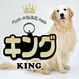 ペットのなふだneo【KING】大きい名札 大型犬 迷子札 ペット 名札 ネームプレート 犬迷子札 まいごふだ