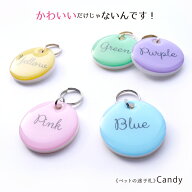 ペットのなふだ 【 Candy キャンディ 】 ペット 迷子 札 犬 猫 名札 名前 首輪 ハーネス プレゼント 贈り…