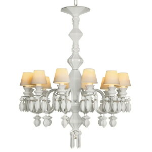yK̔XzLLADRO VfA y_gv y_gCg Cg v Ɩ h  fUCi[YƋ fUCi[Y Belle de Nuit-Chandelier 12  zCg WHITE