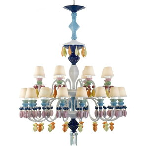 �y���K�̔��X�zLLADRO �V�����f���A �y���_���g�����v �y���_���g���C�g ���C�g �����v �Ɩ� �����h�� ���� �f�U�C�i�[�Y�Ƌ� �f�U�C�i�[�Y Belle de Nuit-Chandelier 24�� �}���`�J���[ MULTI