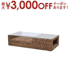 【最大3000円OFFクーポン※お買い物マラソン】送料無料 バナナリーフ センターテーブル ガラス天板 | 家具 インテリア センターテーブル ローテーブル リビングテーブル 机 バナナリーフ ガラス アバカ ウォーターヒヤシンス ハワイアン アジアン エスニック