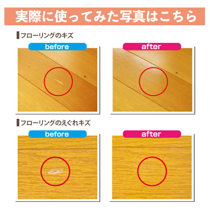 楽天市場 フローリング 傷 補修 カンタン補修セット Ras 25 家具 床 ひっかき傷 高森コーキ リペアの達人 はかりん坊将軍