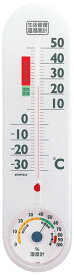 温湿度計 エンペックス アナログ 日本製 食中毒注意 壁掛け 生活管理温・湿度計 TG-2451 クリアホワイト