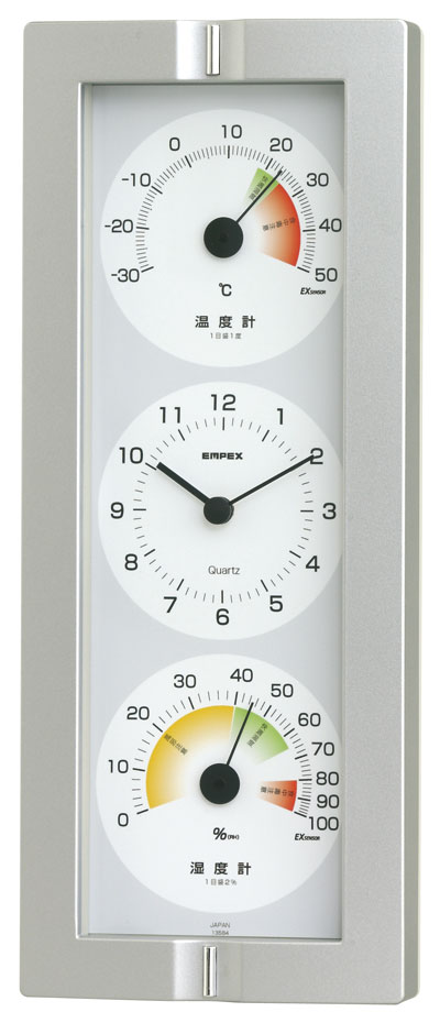 温湿度計 エンペックス アナログ 日本製 食中毒注意 生活管理温度 ☆新作入荷☆新品 時計 至高 湿度 TQ-2440 壁掛け