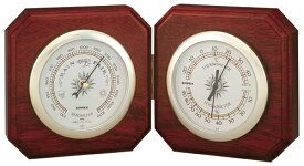 温湿度計 高精度 エンペックス 気圧計 木目 記念品 インテリア アナログ 日本製 置き型 デュエット気象計 BM-718