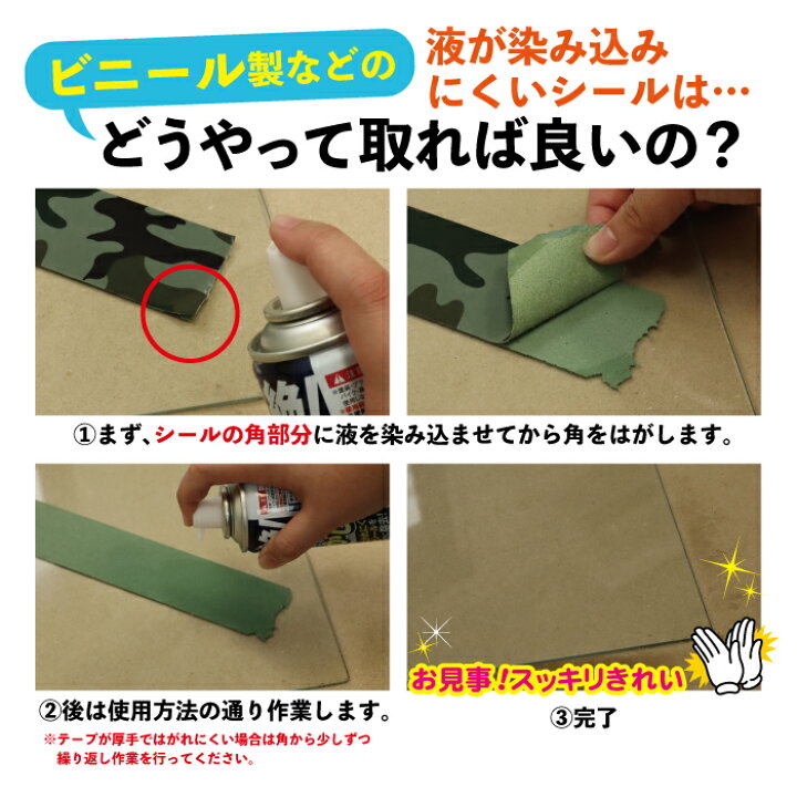 楽天市場 シール剥がし 超絶 シールはがしスプレー ヘラ付き Tu 110 ガムテープ 低臭タイプ 高森コーキ はかりん坊将軍