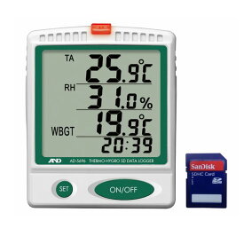 全品ポイント10倍 A＆D AD-5696 温湿度SDデータロガー