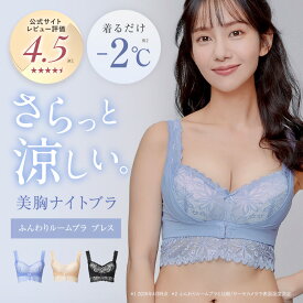 【ポイント&クーポン配布! 11日01:59まで 】蒸れない夏用ナイトブラ ふんわりルームブラブレス 涼しい 夏用 通気性 バストアップ 育乳 メッシュ ホールド感 フロントホック 美胸 ノンワイヤー かわいい 補正 下着 大きいサイズ Angellir公式