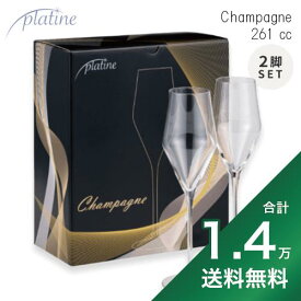 《1.4万円以上で送料無料》 プラティーヌ シャンパングラス 261cc 2脚セット Platine Champagne Wine Glass ワイングラス シャンパン