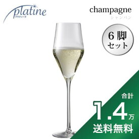 【2.2万円以上で送料無料】 プラティーヌ シャンパン グラス 261cc 6脚セット Platine Champagne Wine Glass ワイングラス シャンパン
