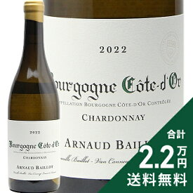 《2.2万円以上で送料無料》 ブルゴーニュ コート ドール ブラン 2022 アルノー バイヨ Bourgogne Cote d’Or Blanc Arnaud Baillot 白ワイン フランス ブルゴーニュ