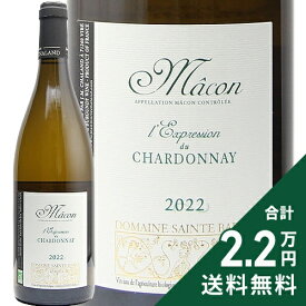 《2.2万円以上で送料無料》 マコン レクスプレッション デュ シャルドネ 2023 ドメーヌ サント バルブ Macon l'Expression du Chardonnay Domaine Sainte Barbe 白ワイン フランス ブルゴーニュ RWG 【旨安大賞】2024受賞