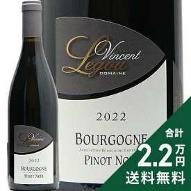 《2.2万円以上で送料無料》 ブルゴーニュ ルージュ 2022 ヴァンサン ルグー Bourgogne Rouge Vincent Legou 赤ワイン フランス ブルゴーニュ