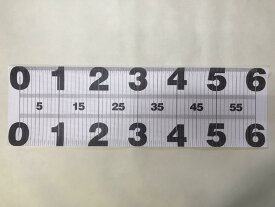 メッシュタイプ(シートに細かい穴があいています)　魚 メジャー シート 釣り 600mm×200mm 白×黒