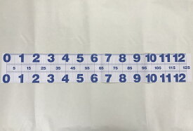 メッシュタイプ(シートに細かい穴があいています)　魚 メジャー シート テント地で丈夫。 コンパクト！ 釣り 1250mm×200mm 白×青　フィッシュメジャー