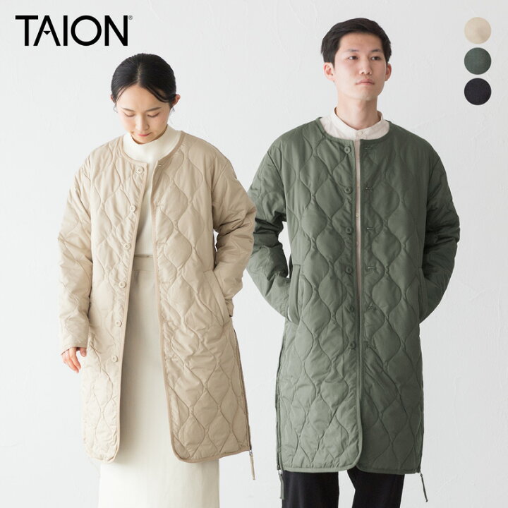 楽天市場】タイオン ミリタリー クルーネック ダウンコート TAION 