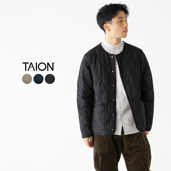 楽天市場】タイオン ミリタリー クルーネック ダウンジャケット TAION 