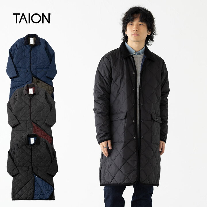 楽天市場】タイオン シティ パイピングカラー ロングダウンコート 