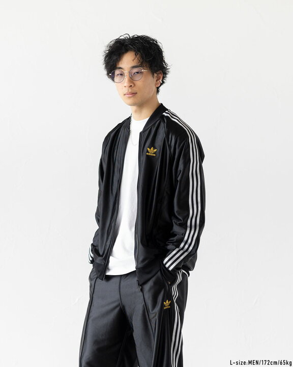 楽天市場】アディダス 光沢 ジャージ 黒×金 JZO91 スーパースター 