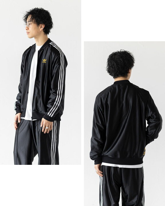 楽天市場】アディダス 光沢 ジャージ 黒×金 JZO91 スーパースター 